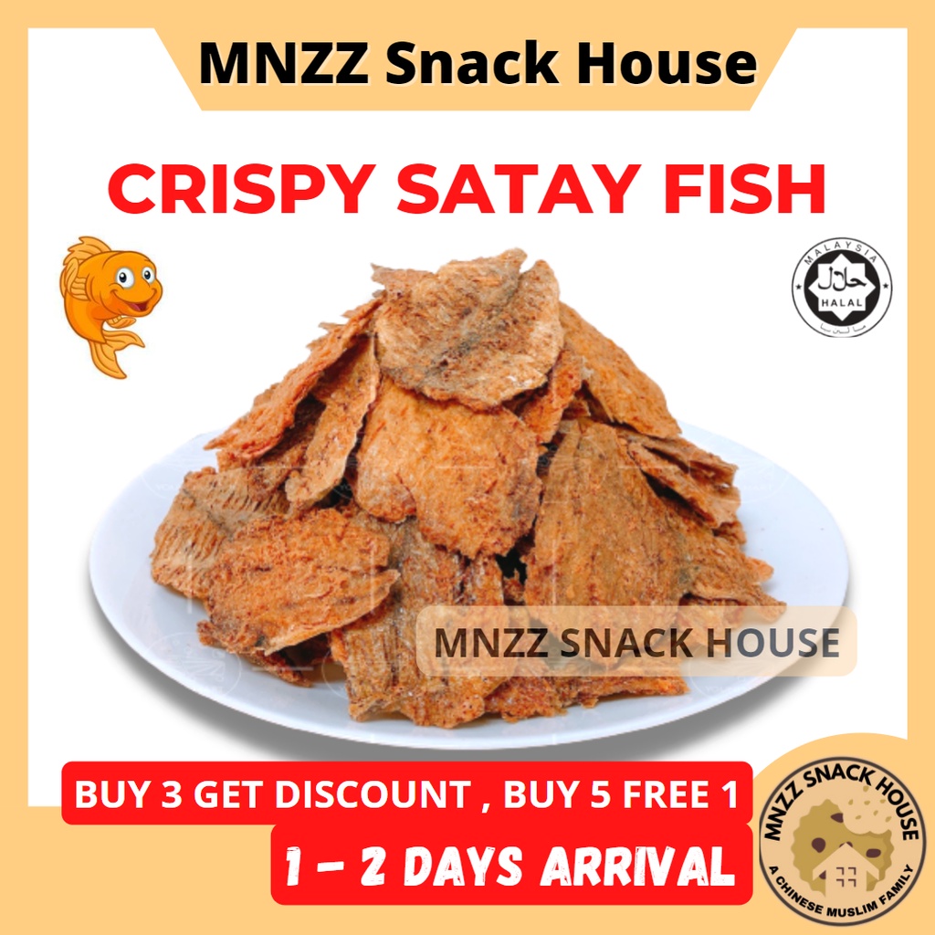 Mnzz] 15 pack Satay Fish Crispy Crunchy Satay Fish Groceries Snack