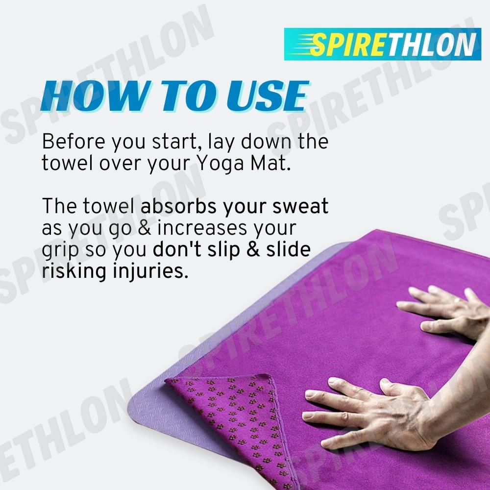 🇸🇬 [READY STOCK] Antislip Yoga Mat Towel / Pilates Mat Towel Shopee
