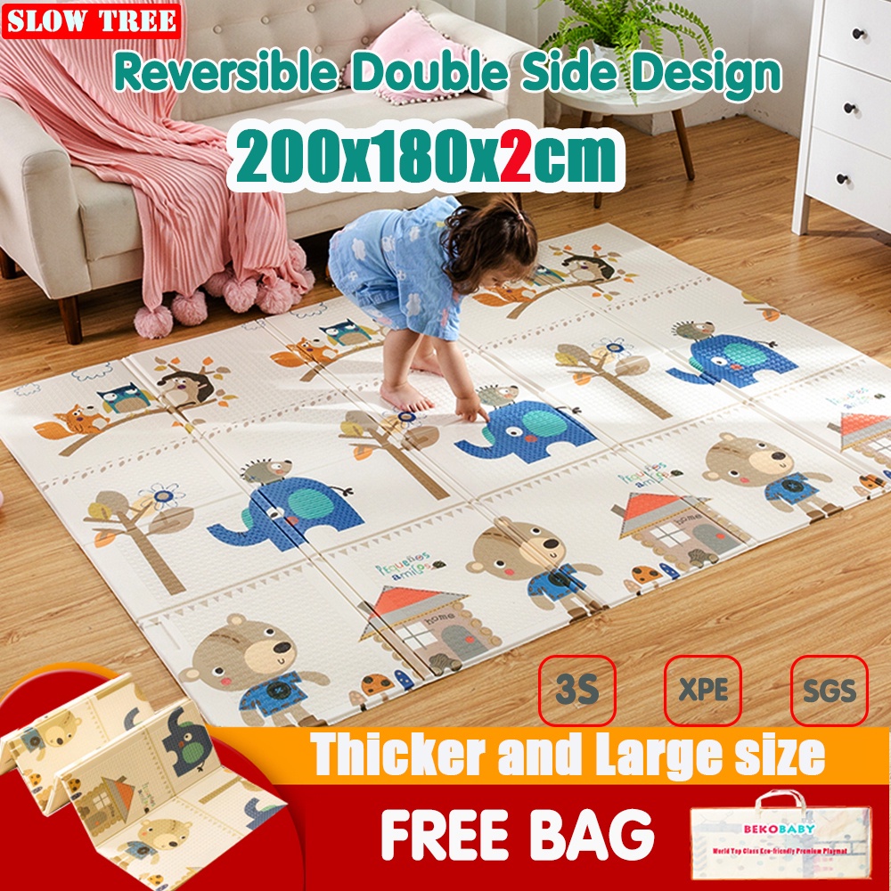 Thicken 2cm Baby Playmat Crawling Mat Infant Foldable Baby Mat XPE Play