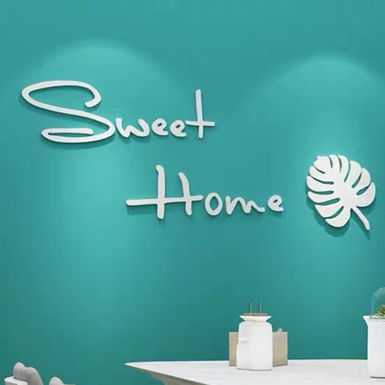 Ins Acrylic 3D Wall Stickers Light Luxury Nordic Style Letter Stickers