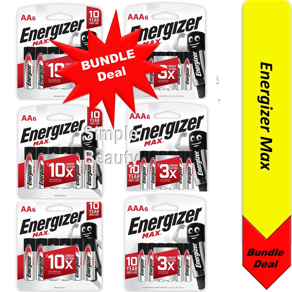 Energizer MAX AA / AAA Alkaline Battery, [Bundle Deal] Shopee Singapore