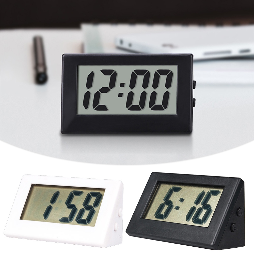 Mini Small Car Desk Digital Clock Watch Gauges Mini Digital LCD Screen