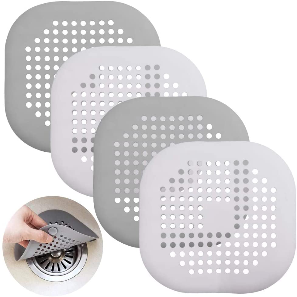 Silicone Drain Protector with Sucker / Sink Strainer Shower Hair