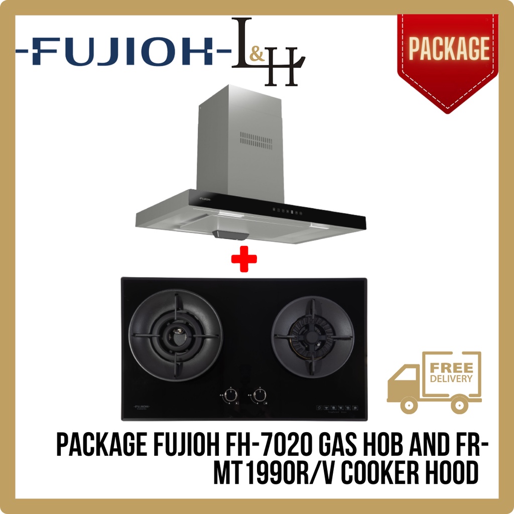 [BUNDLE] FUJIOH FH7020SV Gas Hob And FRMT1990R/V 900MM Chimmey Cooker