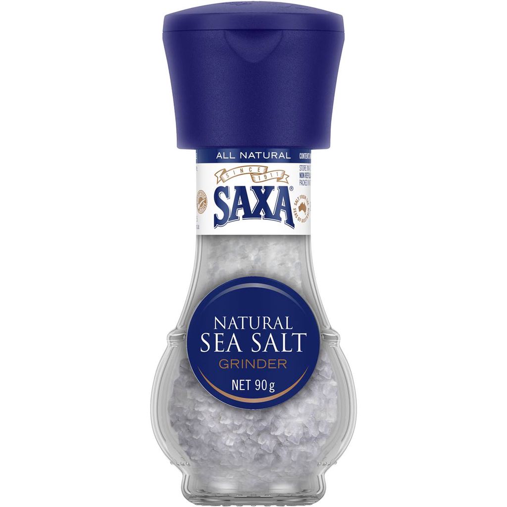 Saxa Natural Sea Salt Grinder 90 gm [Australia] Shopee Singapore