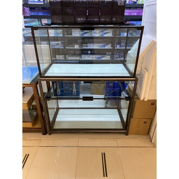 Aquarium glass tank with delivery 4ft x 2ft x 2ft tank with rod iron