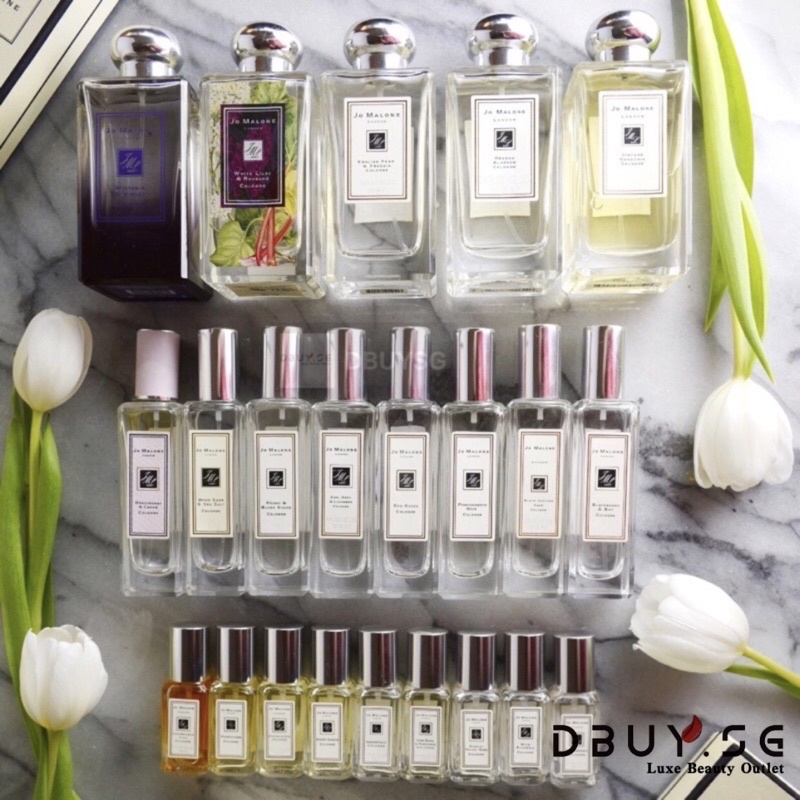 Jo Malone Cologne Collection Yuja,Wild Bluebell,Waterlily,English
