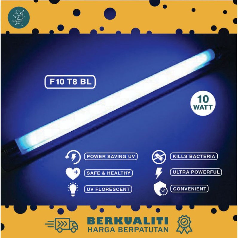 [BERKUALITI] F10 T8 BL 10W Florescent UV Bulb Tube, Insect Killer
