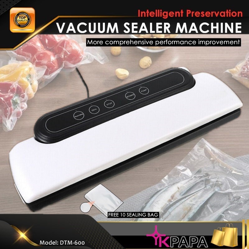 Vacuum Sealer Machine DTM600 Intelligent Preservation with 10 Free