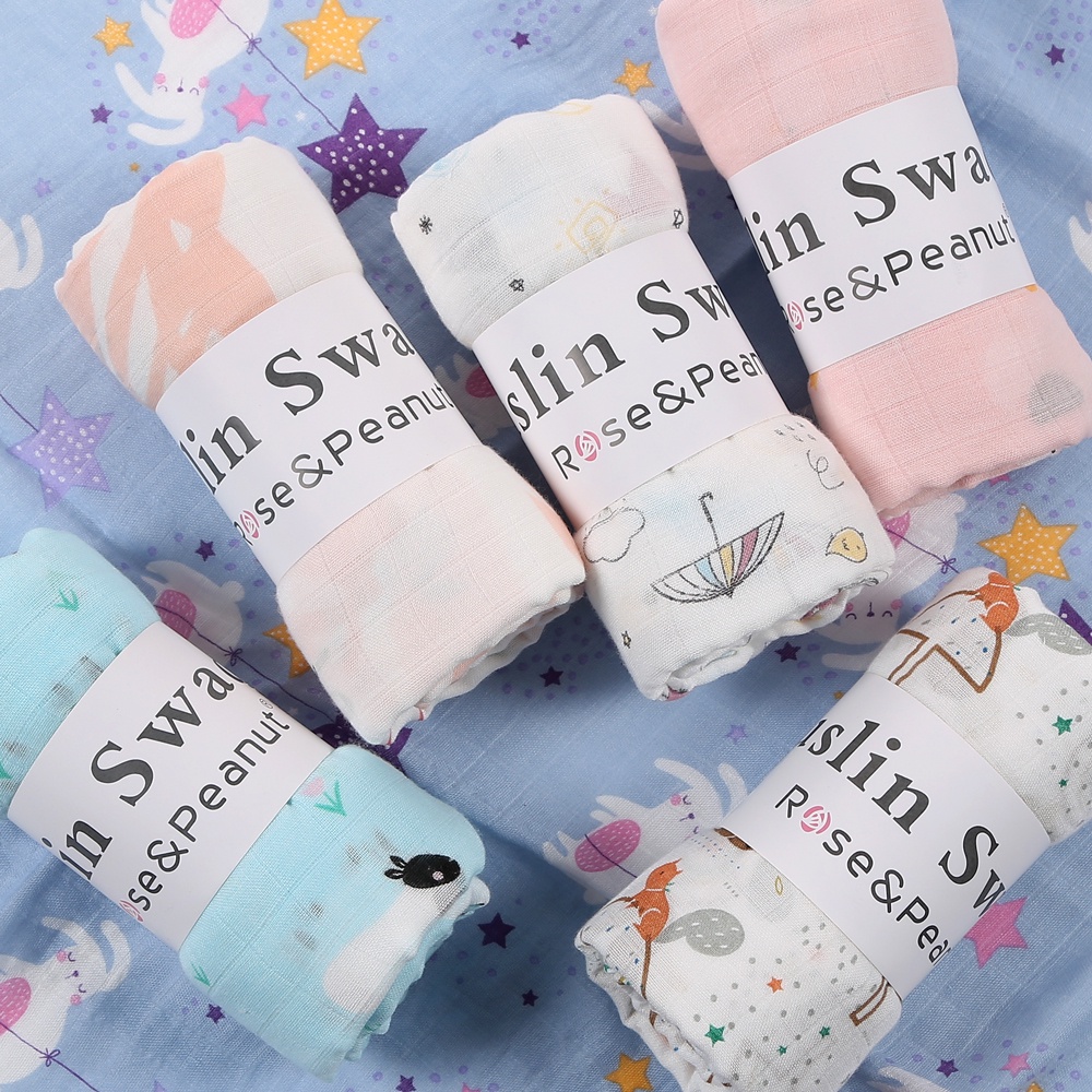 newborn bedung bayi bamboo baby swaddle blanket muslim wrap swaddling