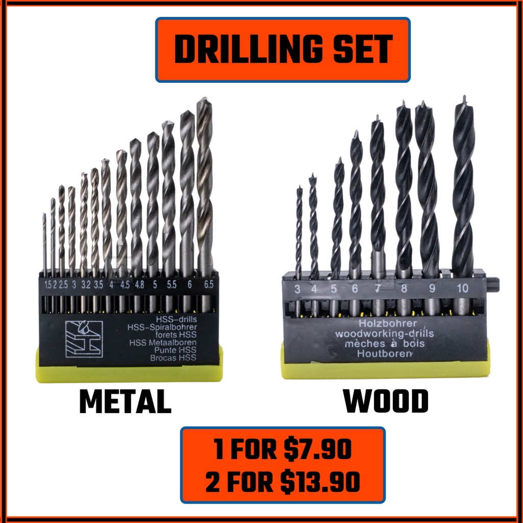 Drill Bit Set For Wood And Metal Shopee Singapore