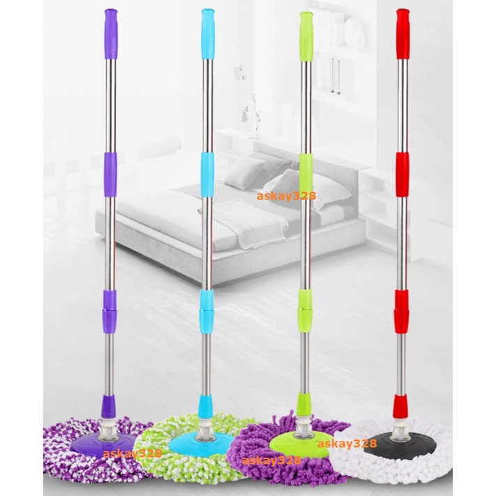 Premium Quality Spin Mop Pole / Mop Stick / Mop Rod with Mop Tray Set