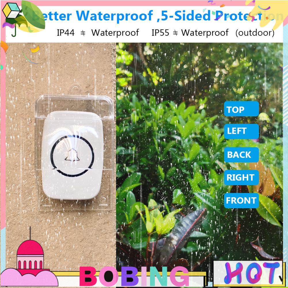 Outdoor Waterproof Cover Wireless Doorbell Doublesided Adhesive Smart