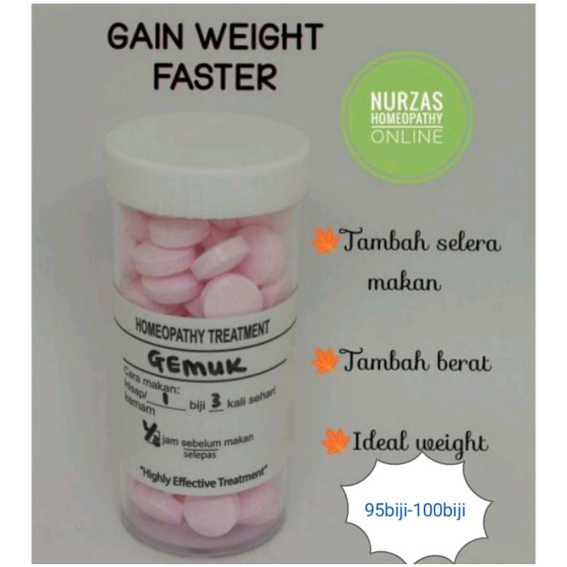 Increase WEIGHT GAIN WEIGHT Effective HOMEOPATHY Fat Medicine Shopee