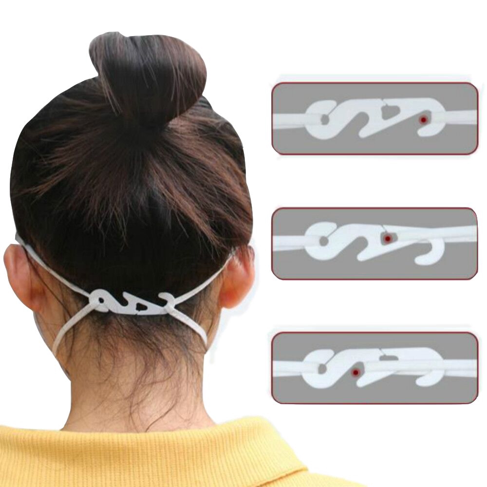 20 Pack Mask Extension Hook Adjustable S Shape Extend Hook Earloop Type