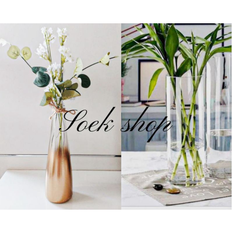 Tall Clear Glass Flower Vase/Room Decoration Glass Vase Shopee Singapore