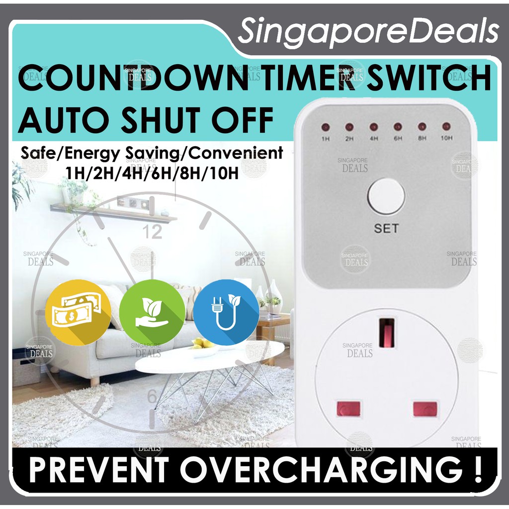 Smart Control 110 Hours Countdown Timer Switch PlugIn Socket Auto