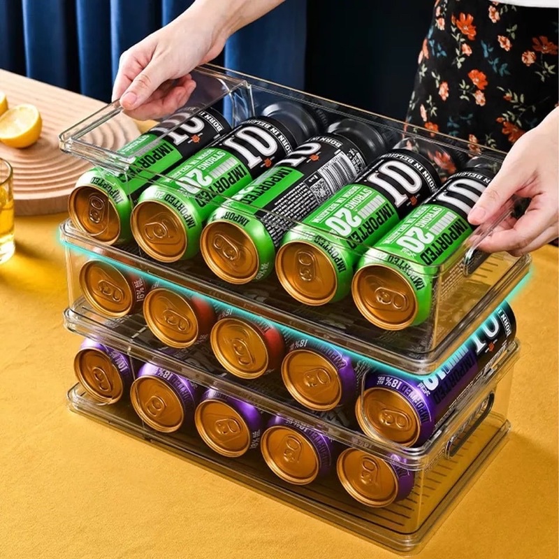 CHEAPEST Rolling Refrigerator Organizer Bins Soda Can Beers Beverage