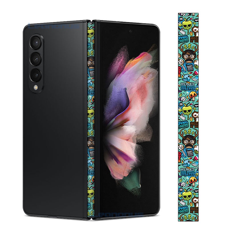 Cartoon Dense Hinge Skin Samsung Galaxy Z Fold 4 3 2 5G Side Skin Hinge
