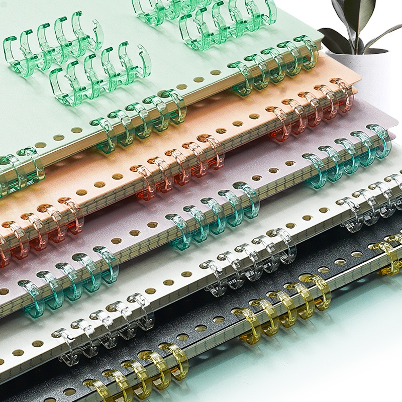 10 Pieces Plastic Loose Leaf Rings, 5Hole Loose Leaf Binders Ring