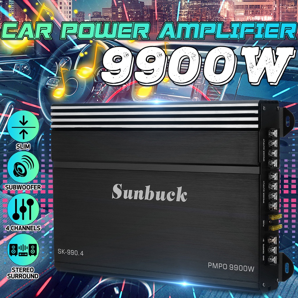 Car Home Audio Power Amplifier 4 Channel Car Digital Amplifer Car Audio