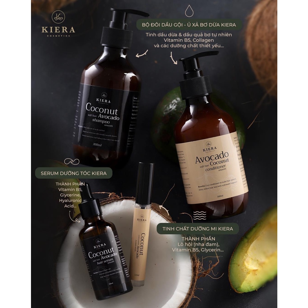 Kiera Shampoo Set Conditioner Reduces Breakage And Stimulates Hair