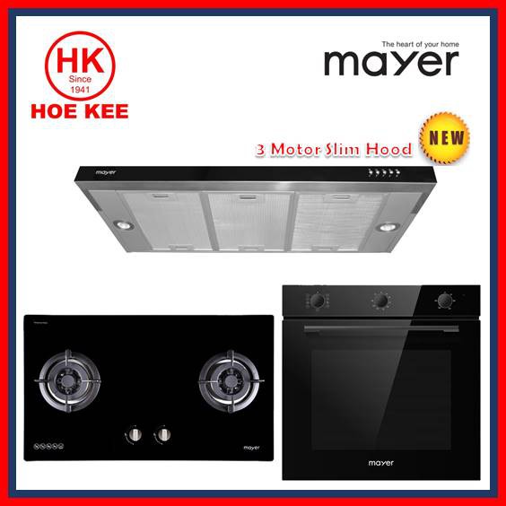 (HOB + HOOD + OVEN) Mayer MMGH222 Glass Hob/MMSS222 Stainless Steel Hob