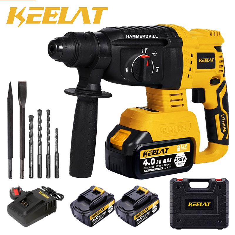 KEELAT KWHD001 Electric Cordless Brushless Hammer 800W Impact Drill