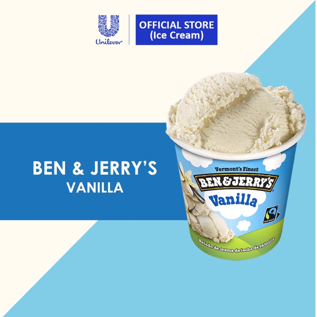 Ben & Jerry's Vanilla Ice Cream pint 473ml Shopee Singapore
