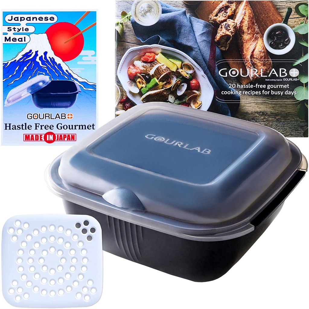 GOURLAB+ All in 1 Japanese Steamer Microwavable Microwave Cookware