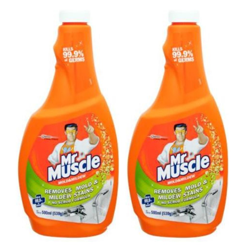 [Bundle of 2] Mr Muscle Mold & Mildew Cleaner Refill 500ml Shopee