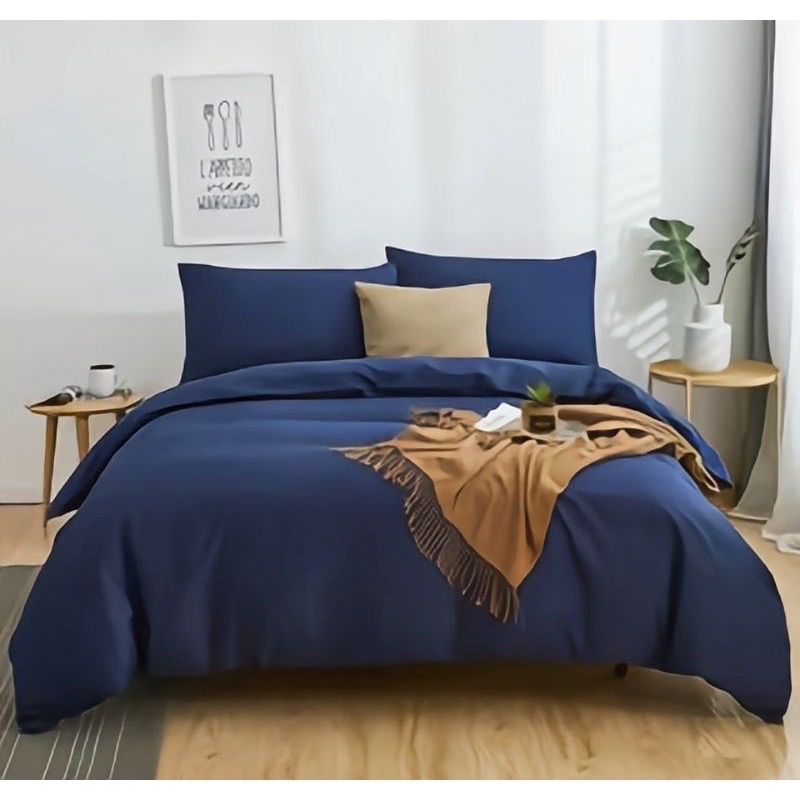 🇸🇬600TC Quilt cover set/Bedsheet Fitted with Quilt Cover Set/two Pillow