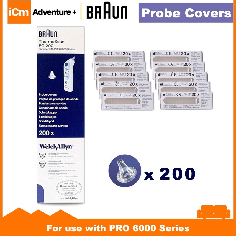Braun Thermoscan PC 200 Probes Covers For IRT6020 IRT6520 6000 Series