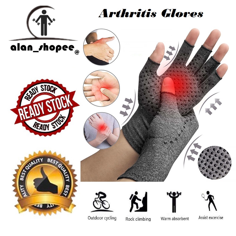 1 Pair AntiArthritis Health Compression Therapy Gloves Hand Pain
