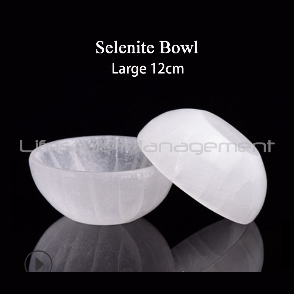 Degaussing Selenite Bowl Natural White Crystal Stone Diffuser