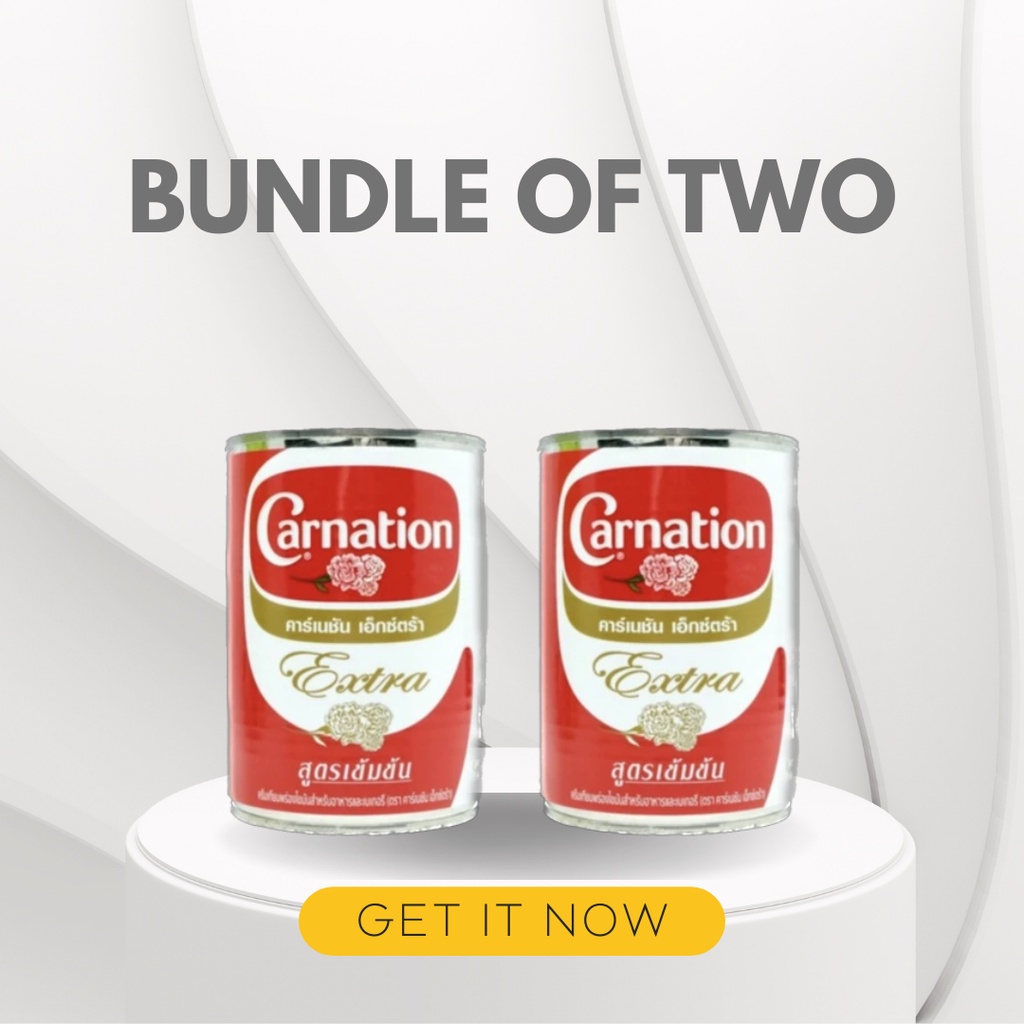 (BUNDLE OF 2) Carnation Thai Evaporated Creamer (Extra) 385gm (Halal