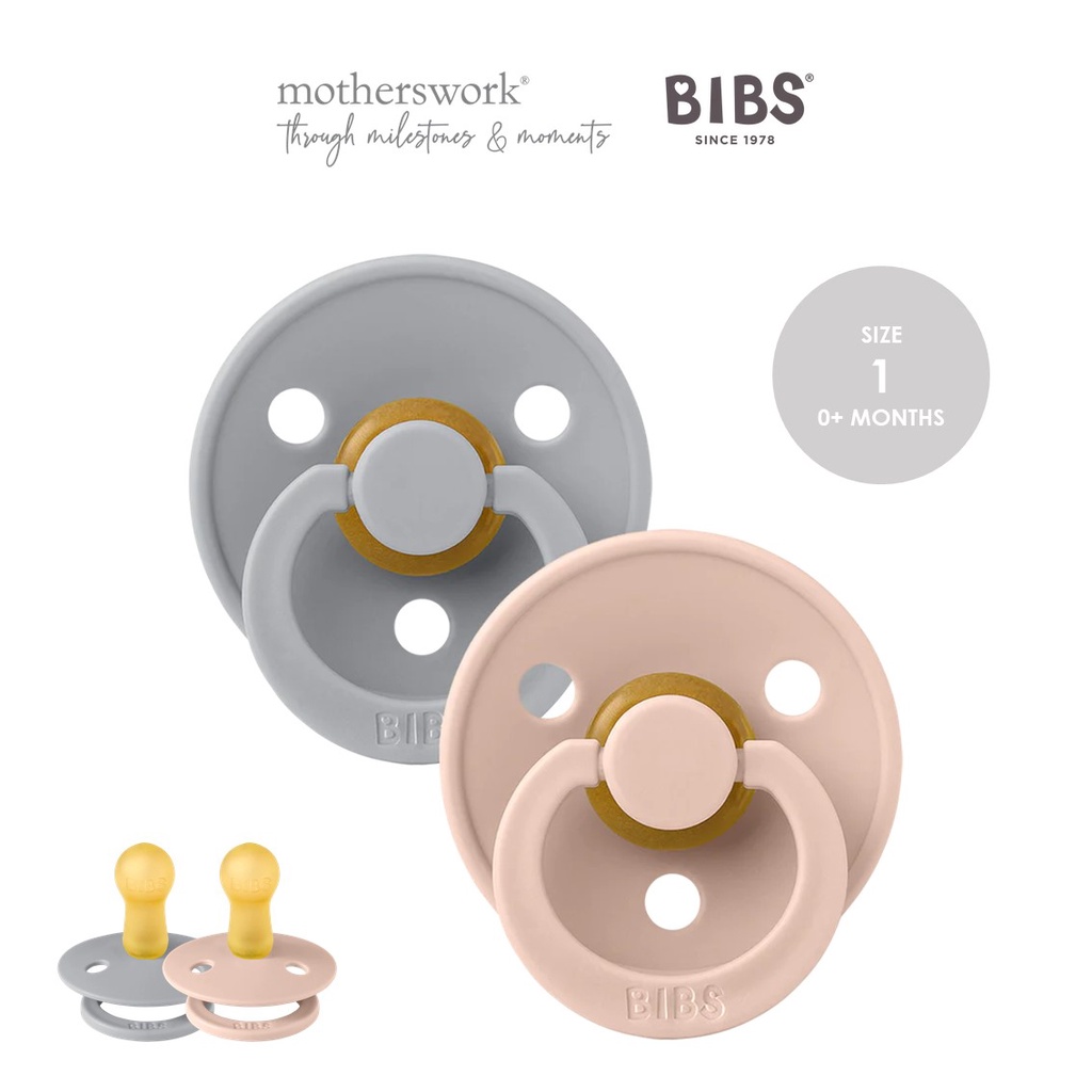 BIBS Natural Rubber Pacifier Twin Pack (Size 1, 06months) Shopee Singapore