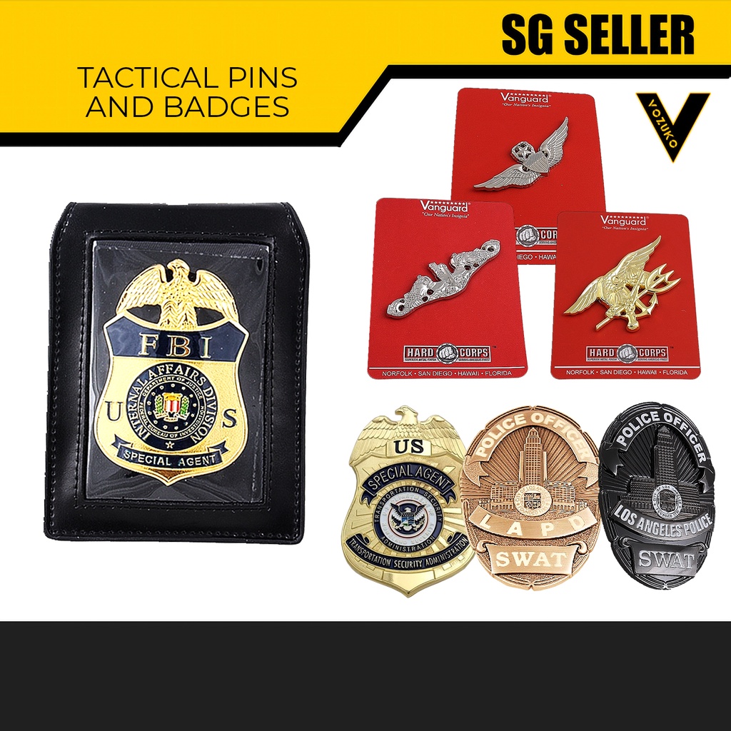 [SG SELLER] Full Size FBI/CIA/SPECIAL AGENT/GERMEN/HITLER/PIN/BADGES