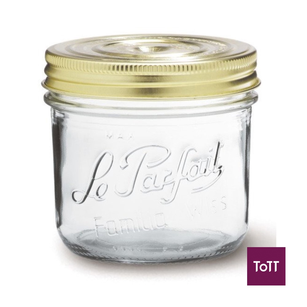 Le Parfait Set of 3 Terrines Familia Glass Preserving Jar With Screw
