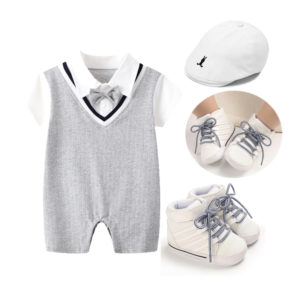 Baby Clothes Newborn Onepieces Bodysuits Gentleman Bow Tie Romper for
