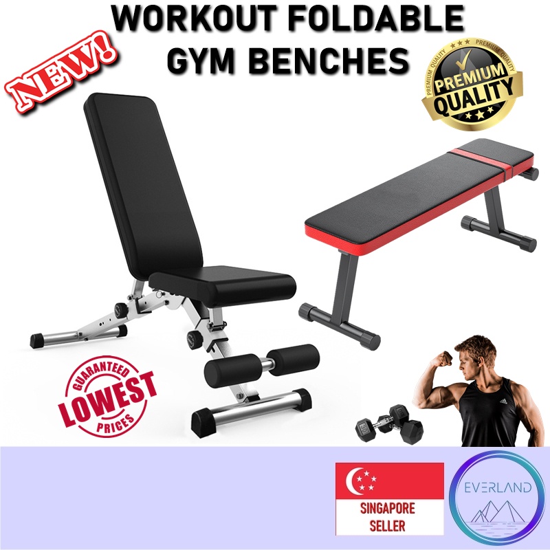 ⭐SG STOCKS⭐ Foldable Workout Bench/ Multi Purpose Home Gym Bench/ Flat