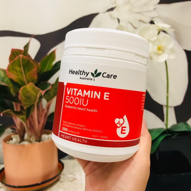 Healthy Care vitamin E [Australia] Box Of 200 500IU Tablets