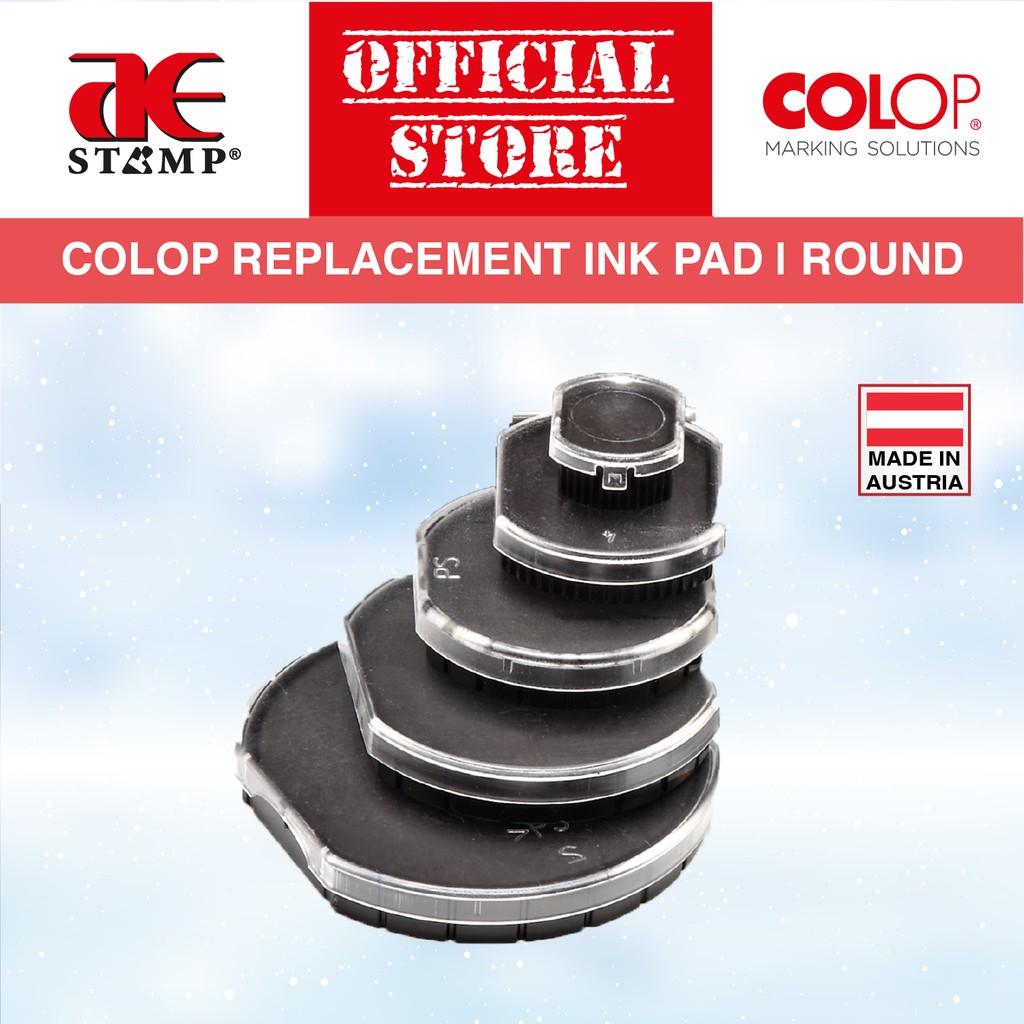 COLOP Replacement Ink Pad Round Shape Stamp Pad Model R12 R17 R24 R30 R40 R45 R50 Spare Ink
