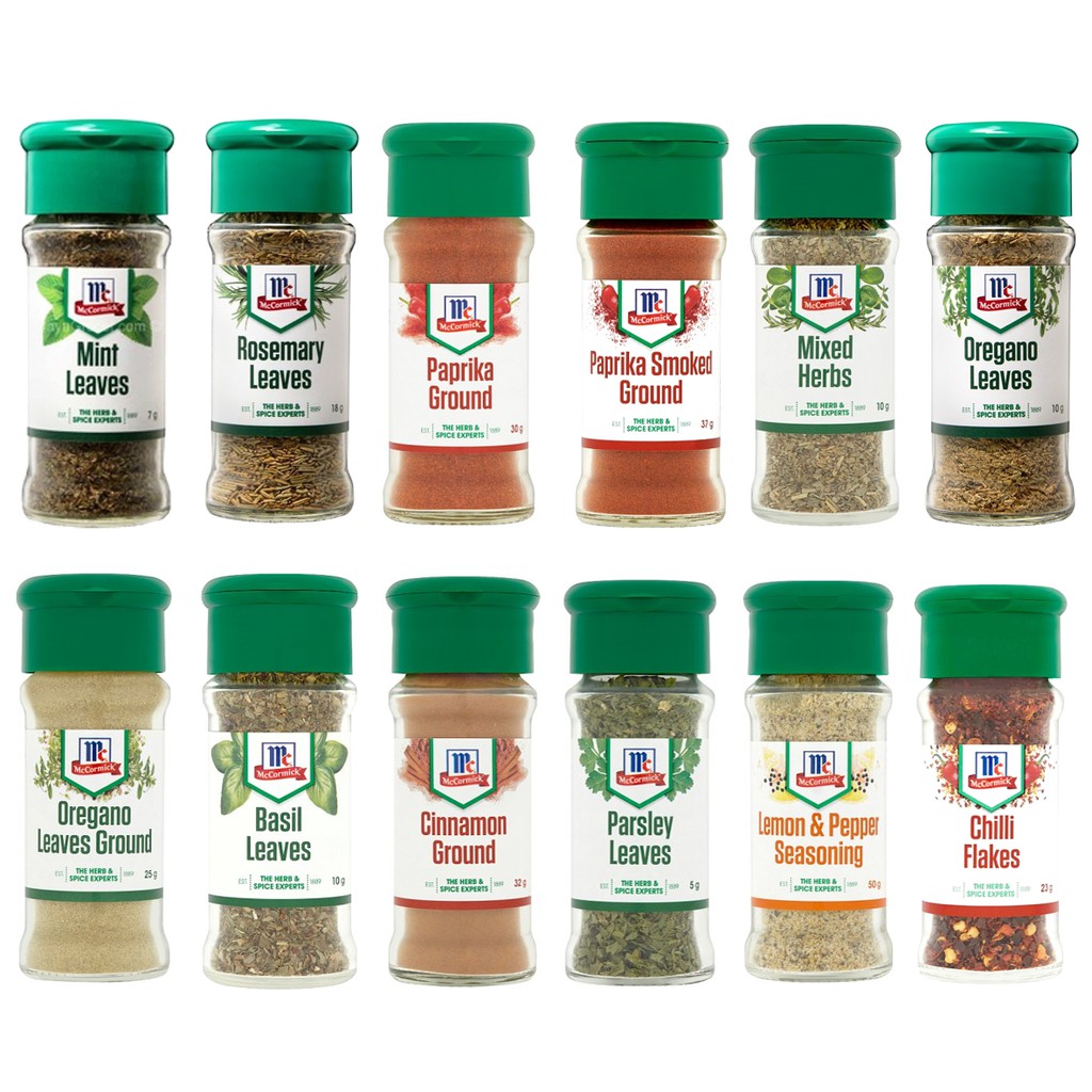 McCormick Herbs Spices cajun/bay leave/parsley/oregano/paprika/rosmary/basil Shopee Singapore