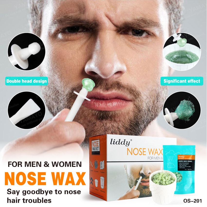 Nose Hair Removal Wax Kit Unisex for Men Women All Skin Types