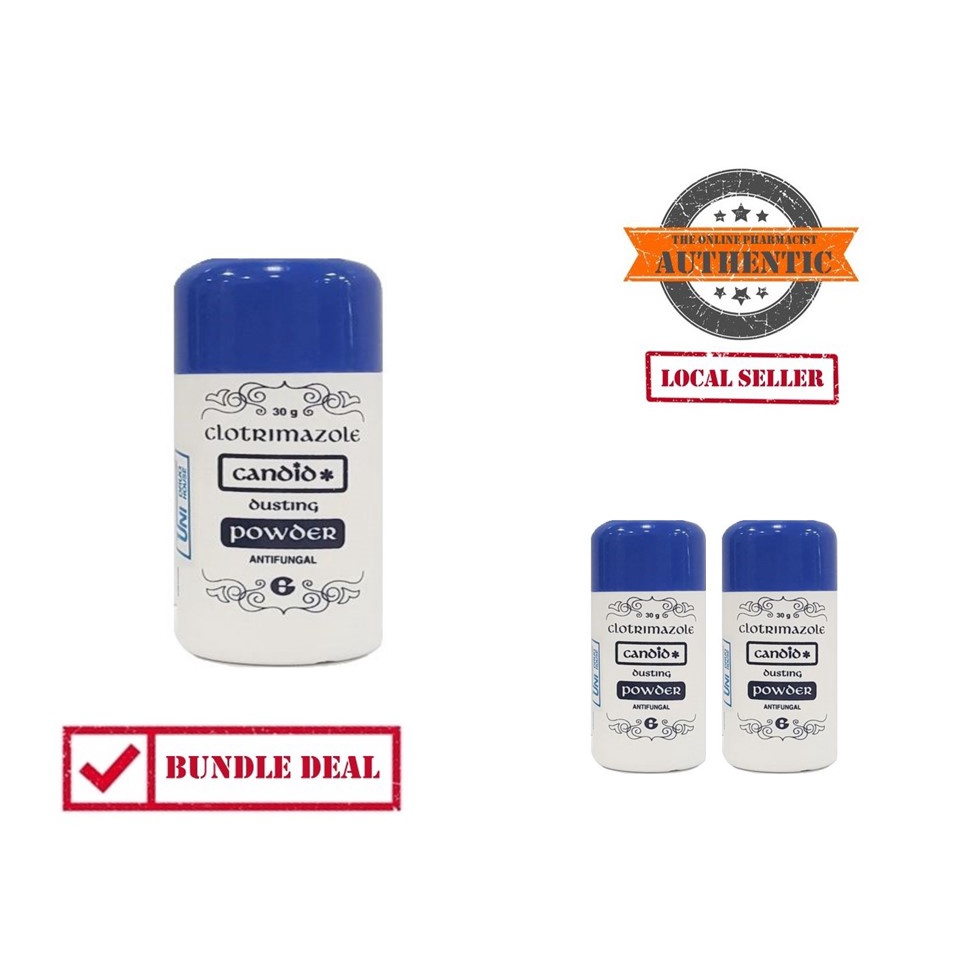 Candid AntiFungal Powder (Clotrimazole 1) 20g (Effective for Ringworm, Athlete’s Foot, White