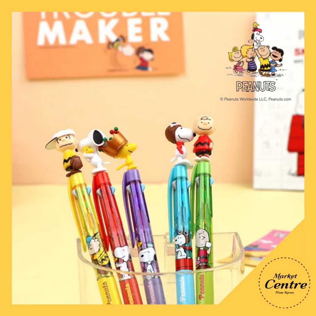 Peanuts Korea snoopy Snoopy Ballpen 3colors in One Ballpen snoopy