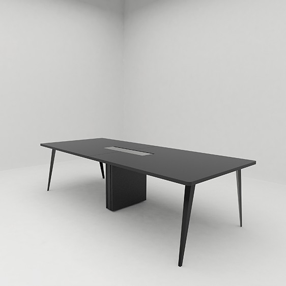 Rectangularshaped meeting table in Melamine finish fitted with Nistra