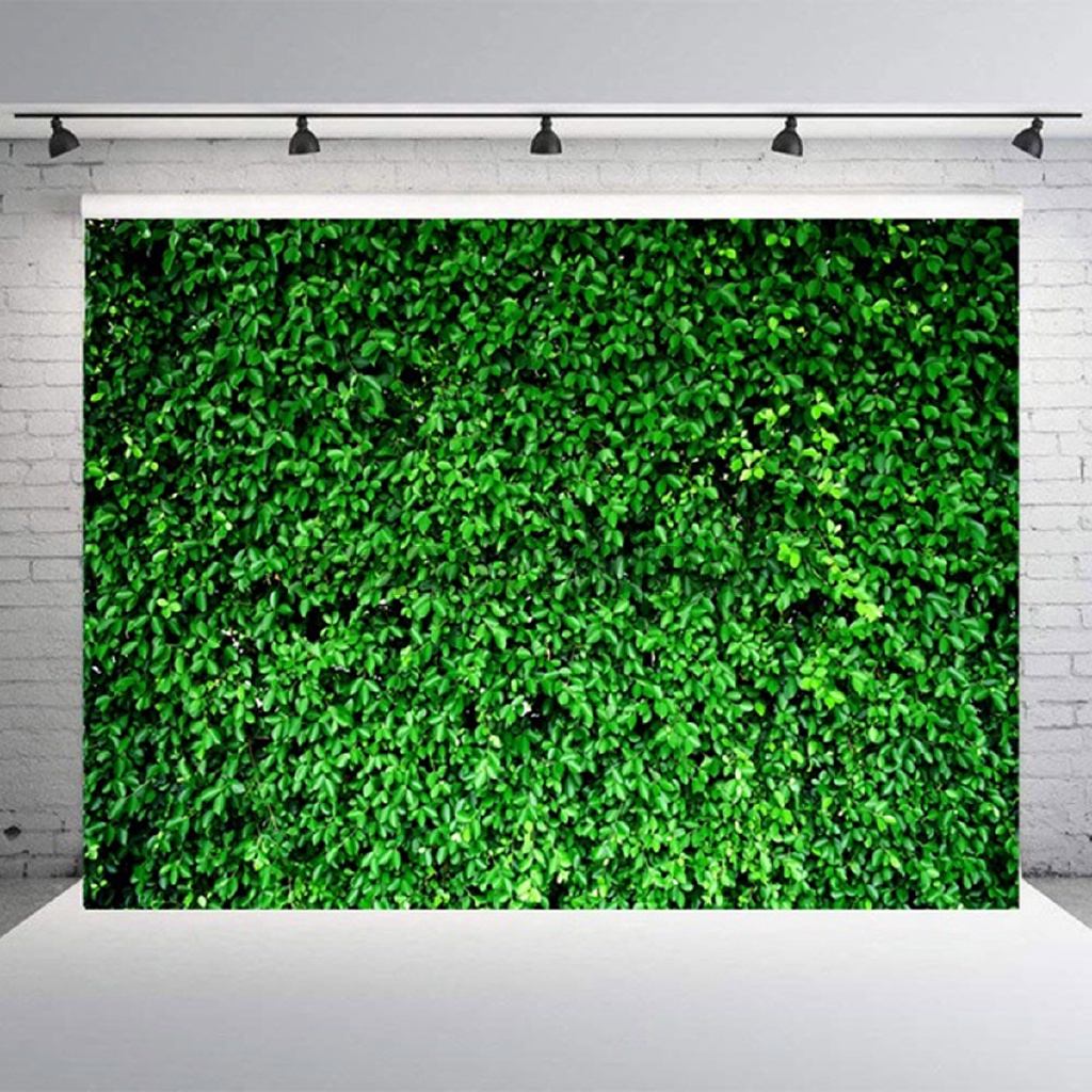 Green Leaves Wall Backdrop for Photography Grass Background Spring