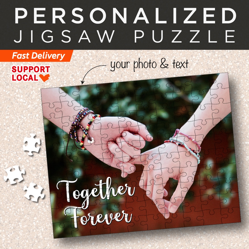 Personalised Jigsaw Puzzle Acrylic Frame A4 Size DIY gift jigsaw puzzle